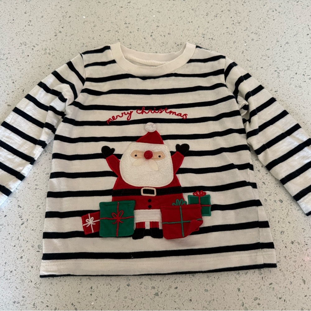 Next Black and White Striped Baby Top - like NEW